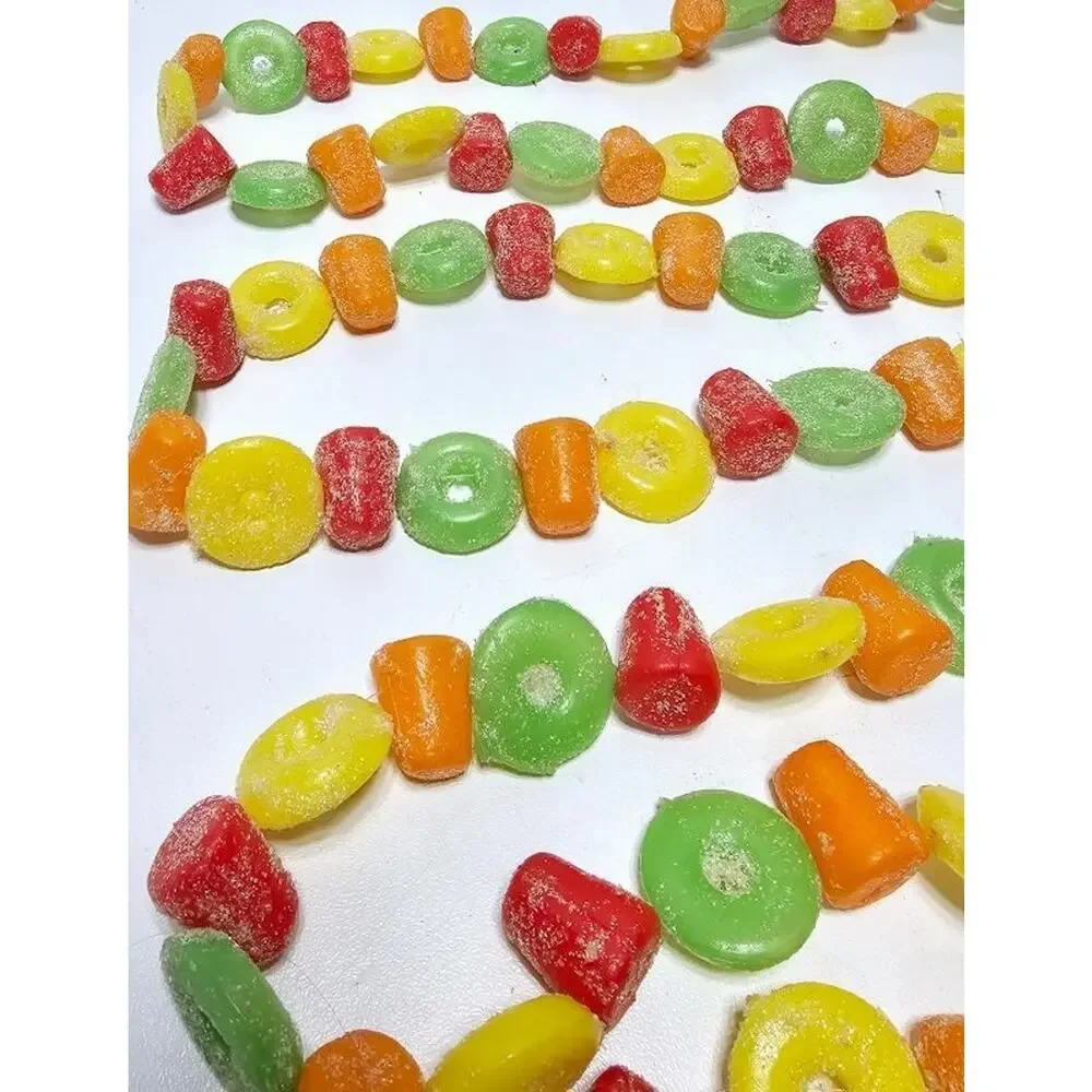 Vintage Sugared Candy Christmas Garland Plastic Blow Mold 110